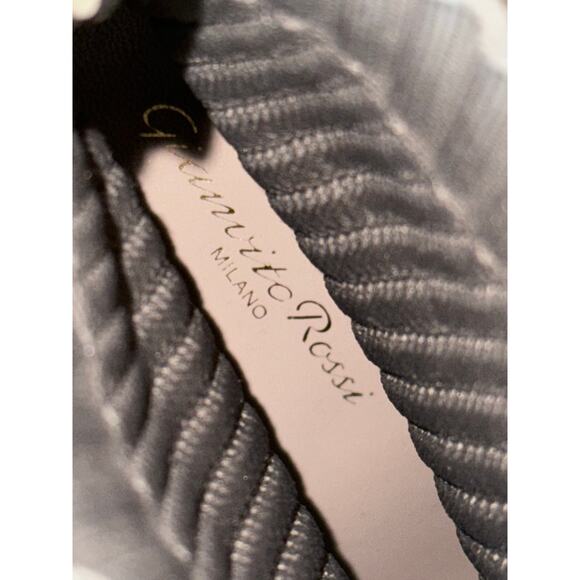 GIANVITO ROSSI taupe gray brown stiletto suede leather pointed Katie sock boots - Picture 10 of 12